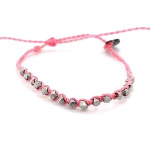 Pura Vida Pink With‎ Silver Beads Bracelet